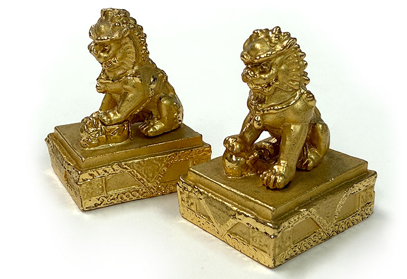 祥獅獻瑞(金獅)擺飾